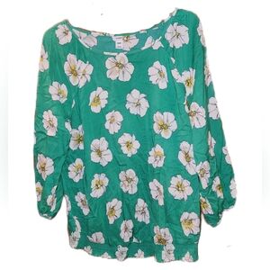 Old Navy Gorgeous Size Medium Floral Print Blouse